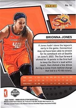 2022 Panini Revolution WNBA #16 Brionna Jones Back