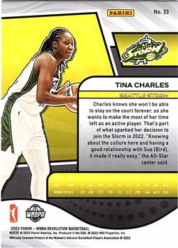 2022 Panini Revolution WNBA #33 Tina Charles Back