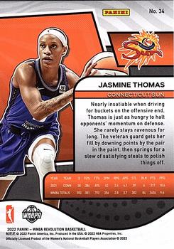 2022 Panini Revolution WNBA #34 Jasmine Thomas Back