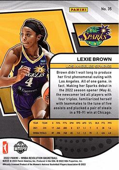 2022 Panini Revolution WNBA #35 Lexie Brown Back