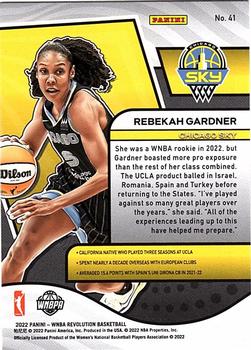 2022 Panini Revolution WNBA #41 Rebekah Gardner Back