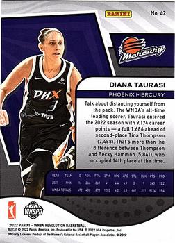 2022 Panini Revolution WNBA #42 Diana Taurasi Back