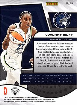 2022 Panini Revolution WNBA #56 Yvonne Turner Back
