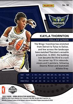 2022 Panini Revolution WNBA #58 Kayla Thornton Back