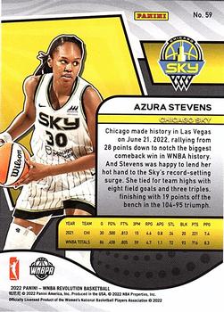 2022 Panini Revolution WNBA #59 Azura Stevens Back