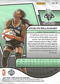 2022 Panini Revolution WNBA #64 Jocelyn Willoughby Back