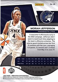 2022 Panini Revolution WNBA #65 Moriah Jefferson Back