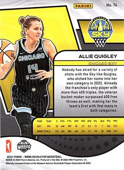 2022 Panini Revolution WNBA #74 Allie Quigley Back