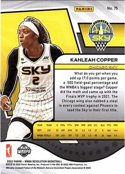 2022 Panini Revolution WNBA #75 Kahleah Copper Back
