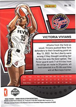 2022 Panini Revolution WNBA #78 Victoria Vivians Back
