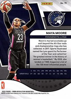 2022 Panini Revolution WNBA #79 Maya Moore Back