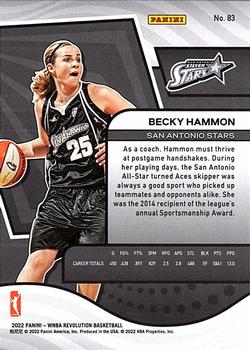 2022 Panini Revolution WNBA #83 Becky Hammon Back