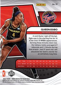 2022 Panini Revolution WNBA #97 Queen Egbo Back