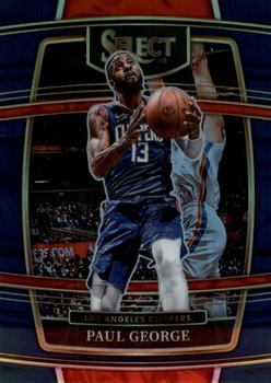 2021-22 Panini Select - Blue Prizms #14 Paul George Front