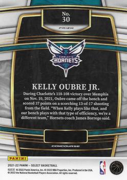 2021-22 Panini Select - Blue Prizms #30 Kelly Oubre Jr. Back
