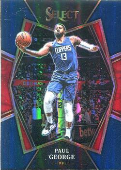 2021-22 Panini Select - Blue Prizms #129 Paul George Front