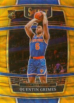 2021-22 Panini Select - Gold Wave Prizms #24 Quentin Grimes Front