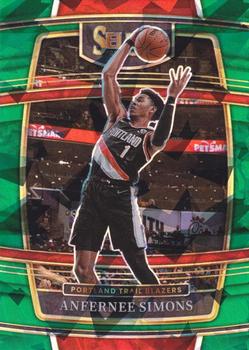 2021-22 Panini Select - Green Ice Prizms #29 Anfernee Simons Front