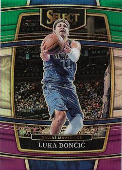 2021-22 Panini Select - Green White Purple Prizms #12 Luka Doncic Front