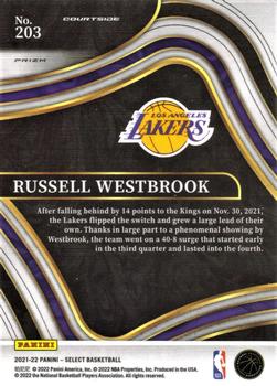 2021-22 Panini Select - Silver Prizms #203 Russell Westbrook Back