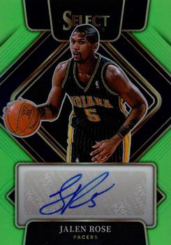 2021-22 Panini Select - Signatures Neon Green Prizms #SG-JRS Jalen Rose Front