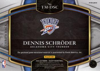 2021-22 Panini Select - Throwback Memorabilia #TM-DSC Dennis Schroder Back