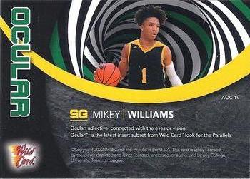 2021-22 Wild Card Alumination - Ocular Single Swirl Green #AOC-19 Mikey Williams Back