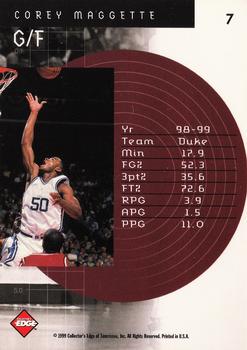 1999 Collector's Edge - Forerunners Holofoil #7 Corey Maggette Back
