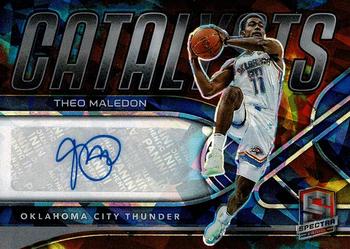 2021-22 Panini Spectra - Catalysts Signatures Astral #CAS-THM Theo Maledon Front
