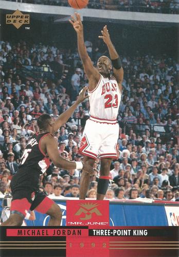 1993-94 Upper Deck Authenticated Michael Jordan Mr. June Jumbo #MJ5 Michael Jordan Front