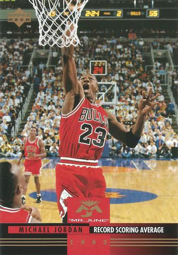 1993-94 Upper Deck Authenticated Michael Jordan Mr. June Jumbo #MJ8 Michael Jordan Front