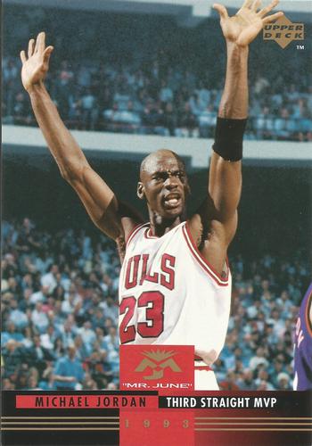 1993-94 Upper Deck Authenticated Michael Jordan Mr. June Jumbo #MJ9 Michael Jordan Front