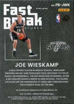 2021-22 Donruss Optic - Fast Break Signatures #FB-JWK Joe Wieskamp Back