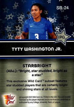 2021-22 Wild Card Alumination - Starbright Red Chase Blue #SB-24 TyTy Washington Back