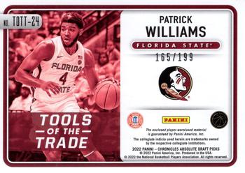 2022 Panini Chronicles Draft Picks - Absolute Tools of the Trade Red #TOTT-24 Patrick Williams Back