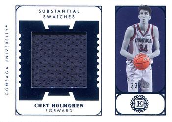 2022 Panini Chronicles Draft Picks - Encased Substantial Rookie Swatches Blue #ES-CHE Chet Holmgren Front