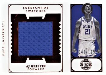 2022 Panini Chronicles Draft Picks - Encased Substantial Rookie Swatches Red #ES-AJG AJ Griffin Front