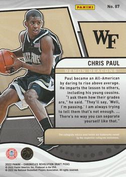 2022 Panini Chronicles Draft Picks - Revolution #87 Chris Paul Back