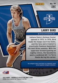 2022 Panini Chronicles Draft Picks - Revolution Cubic #99 Larry Bird Back