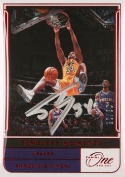 2021-22 Panini One and One - Timeless Moments Autographs Red #TM-SON Shaquille O'Neal Front