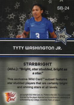 2021-22 Wild Card Alumination - Starbright Red Chase Black #SB-24 TyTy Washington Back