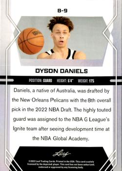 2022-23 Leaf Draft - Gold #B-9 Dyson Daniels Back