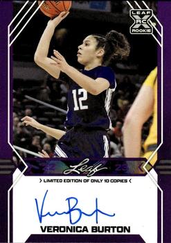 2022-23 Leaf Draft - Autographs Purple #BA-VB1 Veronica Burton Front