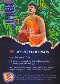 2021-22 Wild Card Alumination - Green Groovin' Blue #GG-24 John Fulkerson Back
