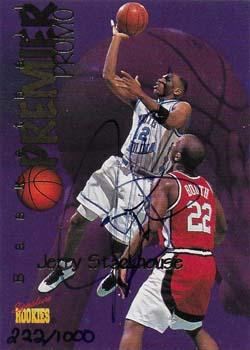 1996 Signature Rookies Premier - Autographed Promos #NNO Jerry Stackhouse Front