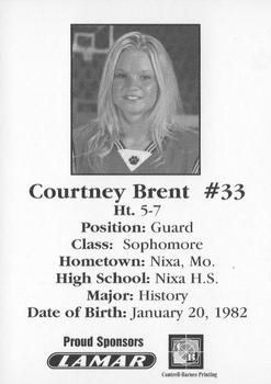 2001-02 Drury University Lady Panthers #NNO Courtney Brent Back