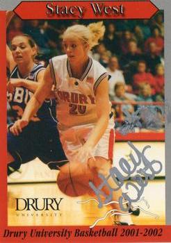 2001-02 Drury University Lady Panthers #NNO Stacy West Front