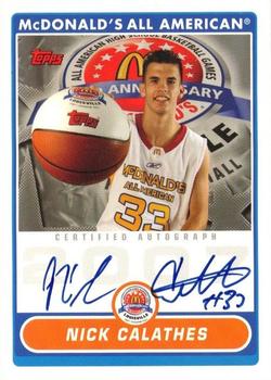 2009-10 Topps - McDonald's All-American Game Day Autographs #NC Nick Calathes Front