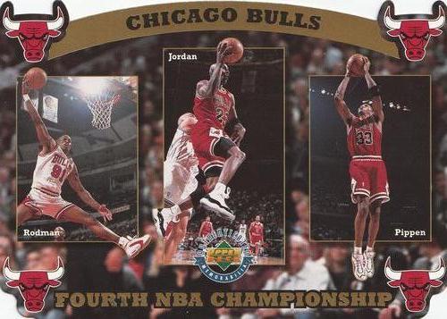 1996 Upper Deck Authenticated Chicago Bulls Fourth NBA Championship #NNO Chicago Bulls Front