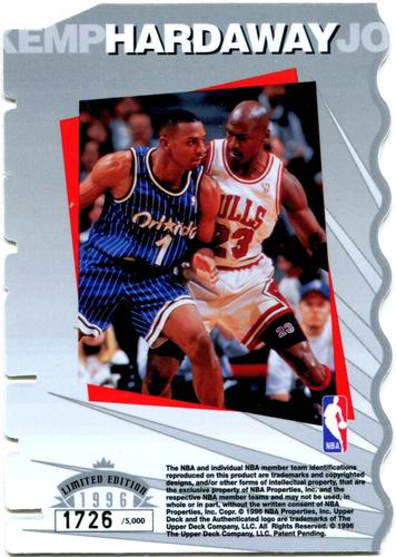 1996 Upper Deck Authenticated Command Performers #NNO Anfernee Hardaway Back